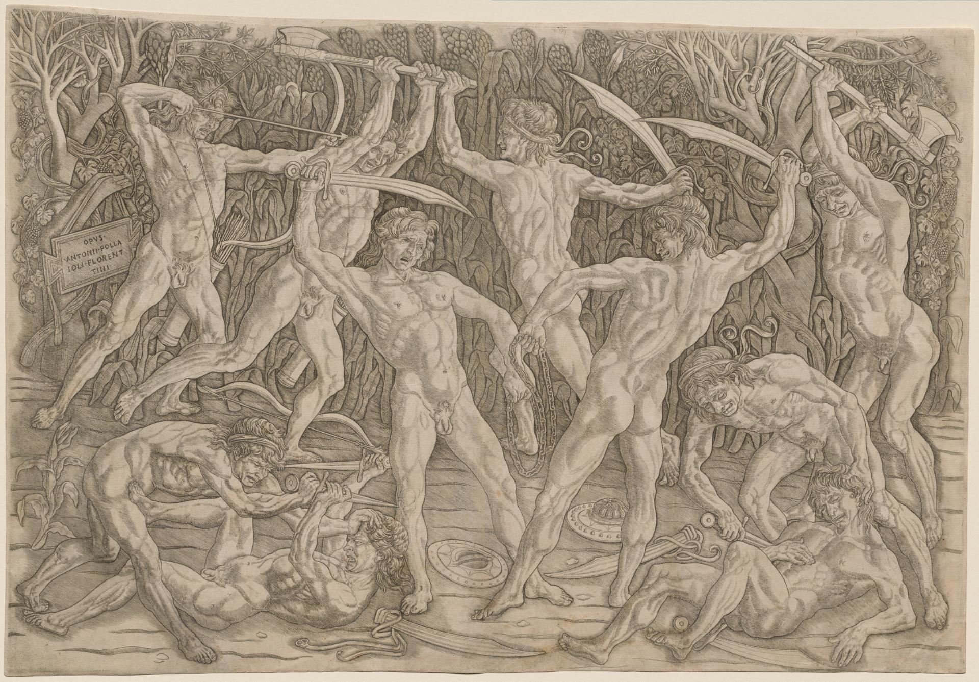 Antonio Pollaiuolo. Combat d'hommes nus